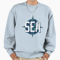 Seattle Compass Sweatshirt - Minimalist Print Men Women - T-Shirt, Sweatshirt, Hoodie