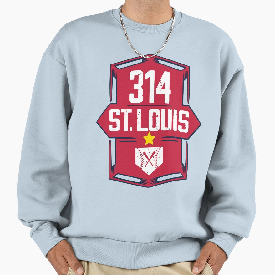 St Louis Badge 314 Sweatshirt - Streetwear Style Men Women - T-Shirt, Sweatshirt, Hoodie