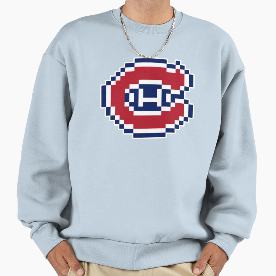 Montreal Hockey 8 Bit Video Games And T-Shirt - Unique Graphic for Adults - T-Shirt, Sweatshirt, Hoodie