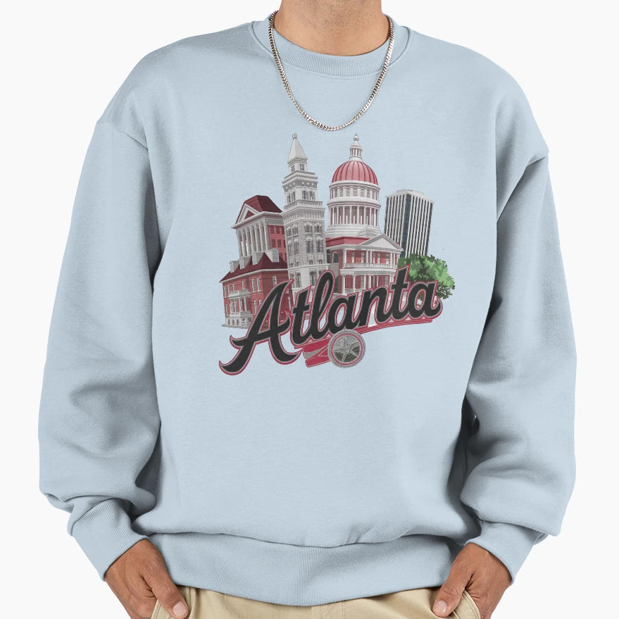 Atlanta Skyline Art Sweatshirt - Streetwear Style Men Women - T-Shirt, Sweatshirt, Hoodie