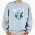 Seattle Baseball City Home Map Sweatshirt - Custom Art Print Unisex - T-Shirt, Sweatshirt, Hoodie