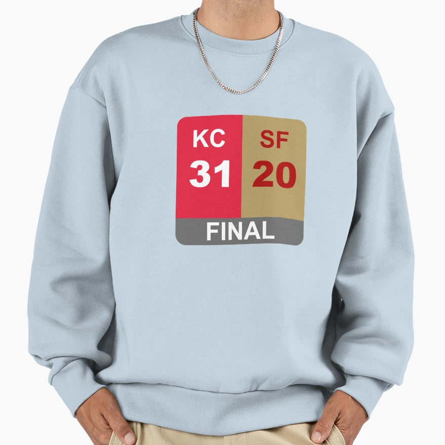 Super Bowl Liv Final Score Sweatshirt - Trendy Graphic for Adults - T-Shirt, Sweatshirt, Hoodie