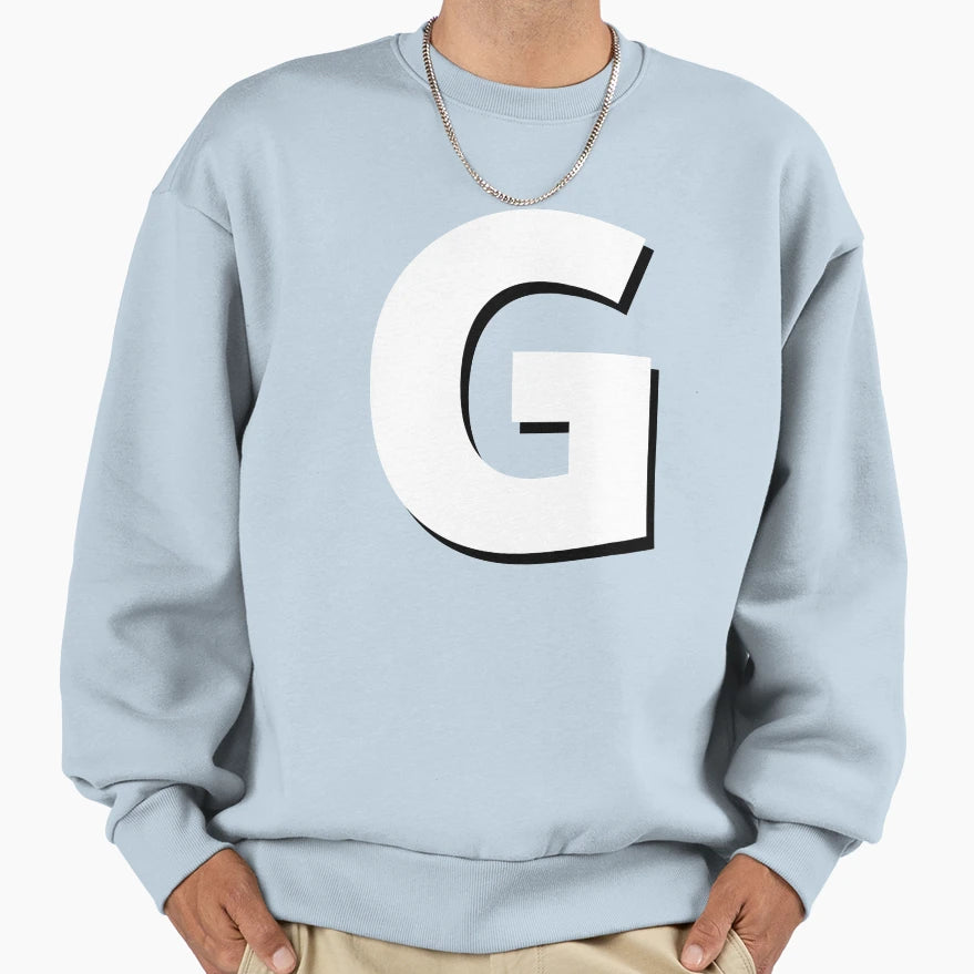 G Initial Named Sport Concert Sweatshirt - Fun Novelty Design for Adults - T-Shirt, Sweatshirt, Hoodie