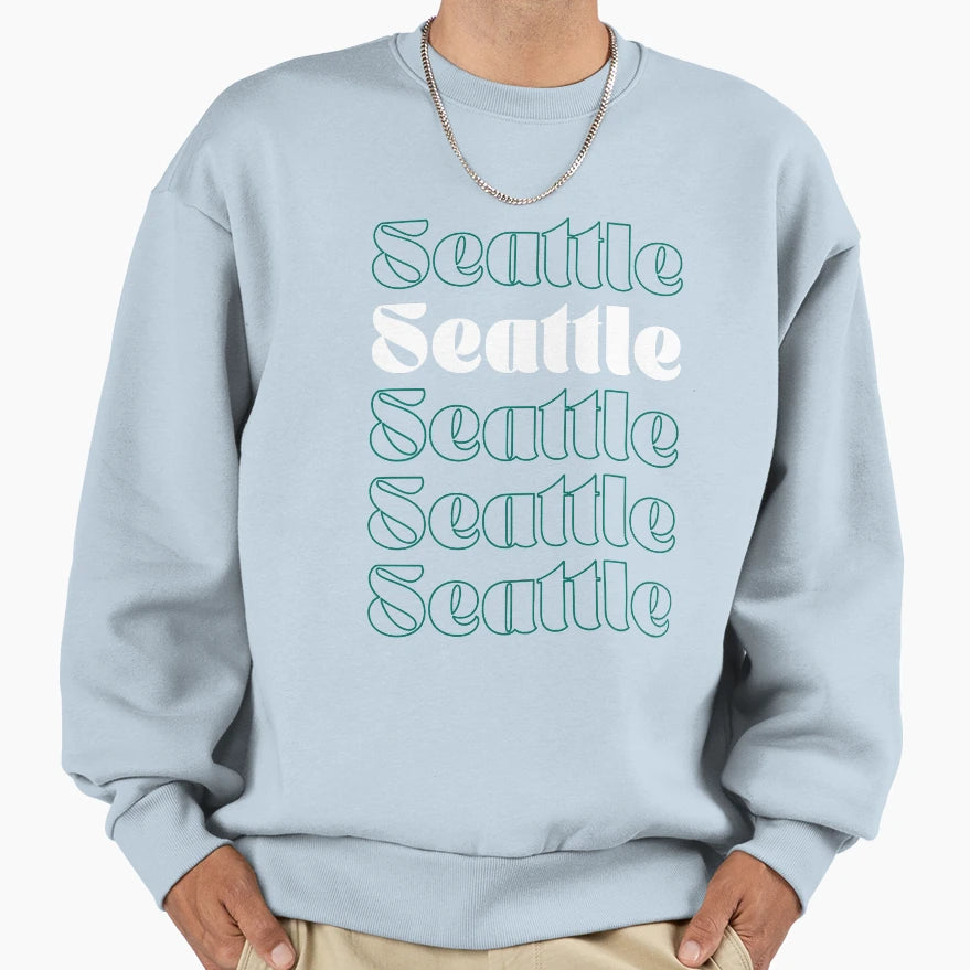 Seattle Washington Baseball Sea Sweatshirt - Minimalist Print for Adults - T-Shirt, Sweatshirt, Hoodie