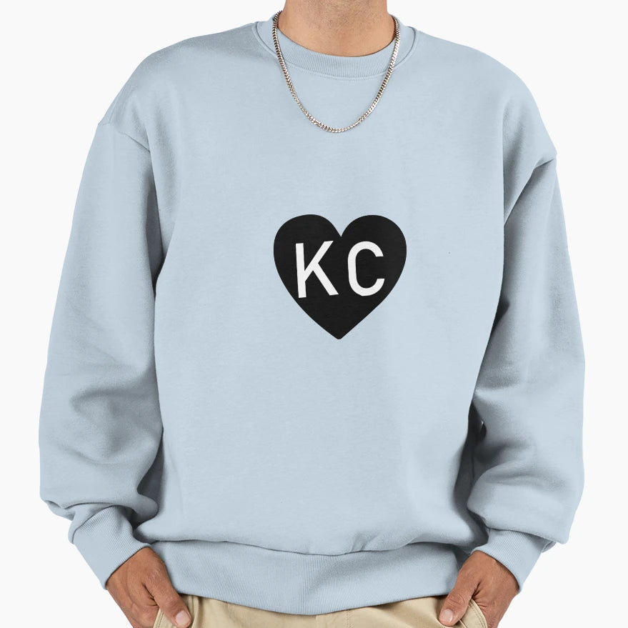 Kc Heart Sweatshirt - Fun Novelty Design for Adults - T-Shirt, Sweatshirt, Hoodie