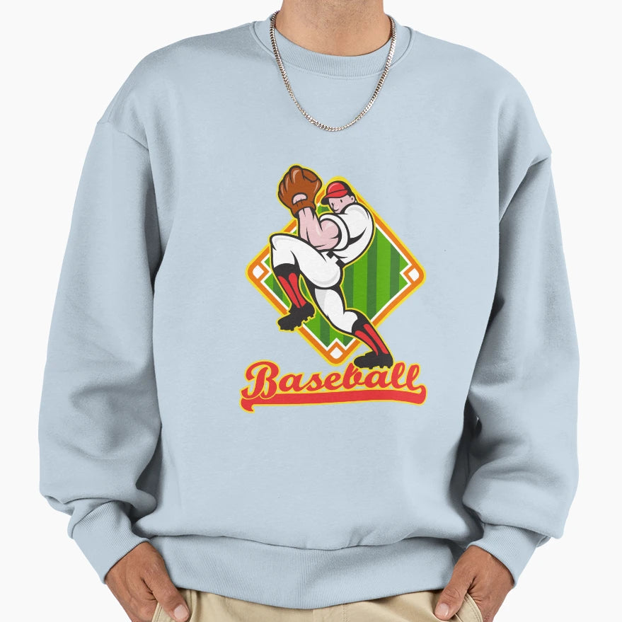 Baseball Pitcher Player Pitching Sweatshirt - Novelty Apparel for Adults - T-Shirt, Sweatshirt, Hoodie
