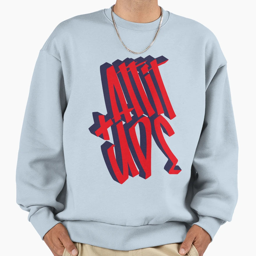 Positive Attitude Sweatshirt - Aesthetic Graphic for Adults - T-Shirt, Sweatshirt, Hoodie
