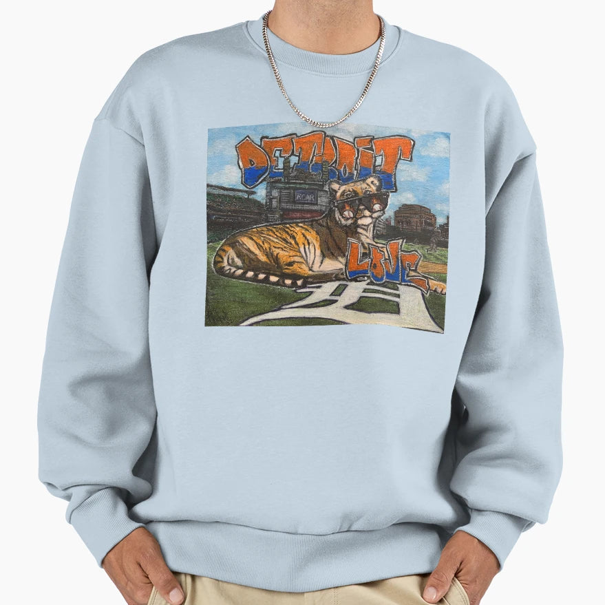 Detroit Love Take Me Out To Ballgame Sweatshirt - Graphic Print Men Women - T-Shirt, Sweatshirt, Hoodie