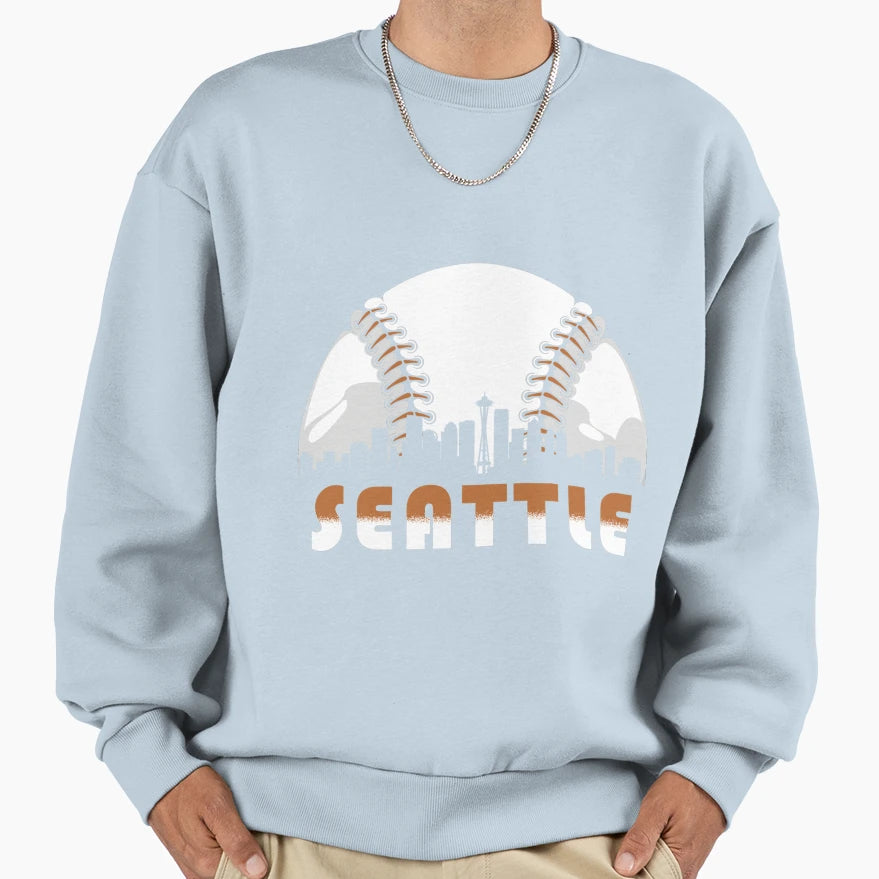 Seattle Baseball Sweatshirt - Trendy Graphic Unisex - T-Shirt, Sweatshirt, Hoodie