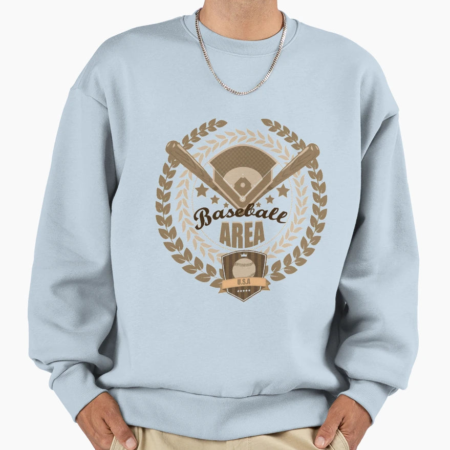 Baseball Area Sweatshirt - Minimalist Print for Adults - T-Shirt, Sweatshirt, Hoodie