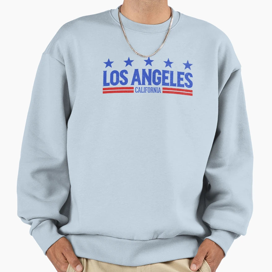 Los Angeles Ca Blue Sweatshirt - Casual Everyday Wear Unisex - T-Shirt, Sweatshirt, Hoodie