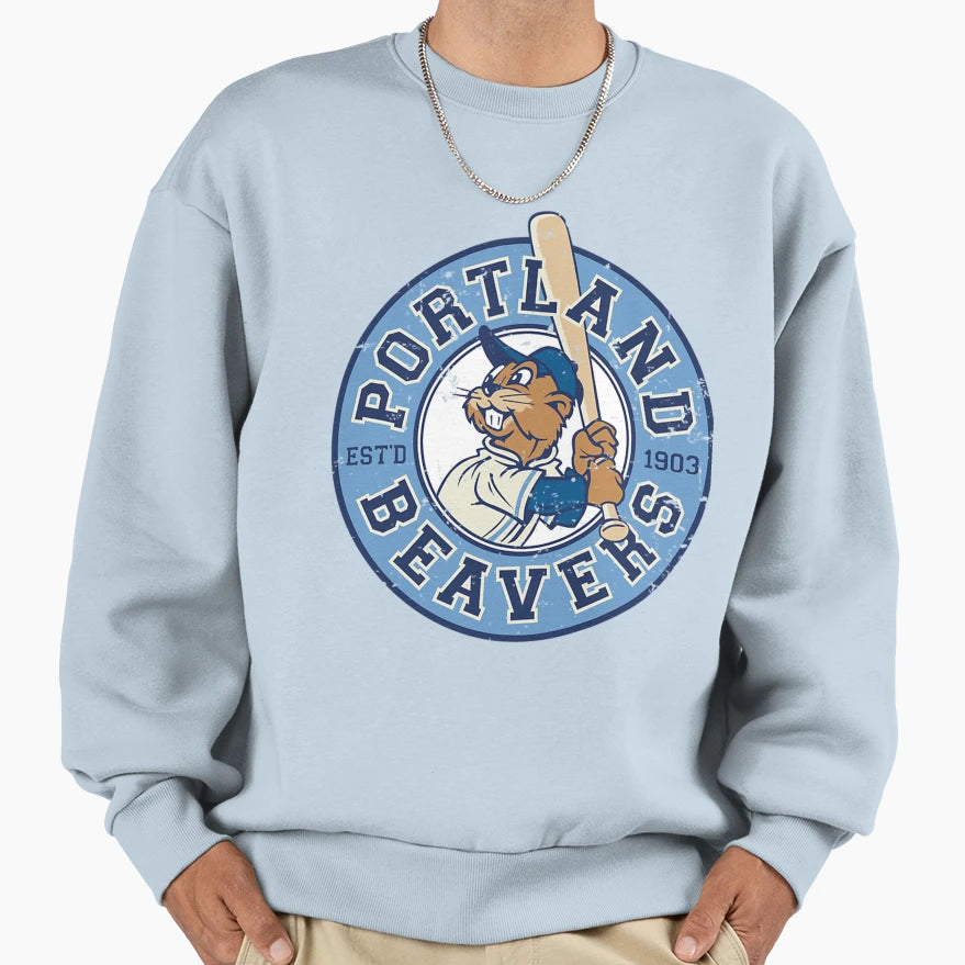 Portland Beavers Modern Defunct Baseball Sweatshirt - Trendy Graphic Unisex - T-Shirt, Sweatshirt, Hoodie