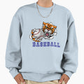 Fierce Tiger Baseball Logo Dynamic Sweatshirt - Graphic Print for Adults - T-Shirt, Sweatshirt, Hoodie