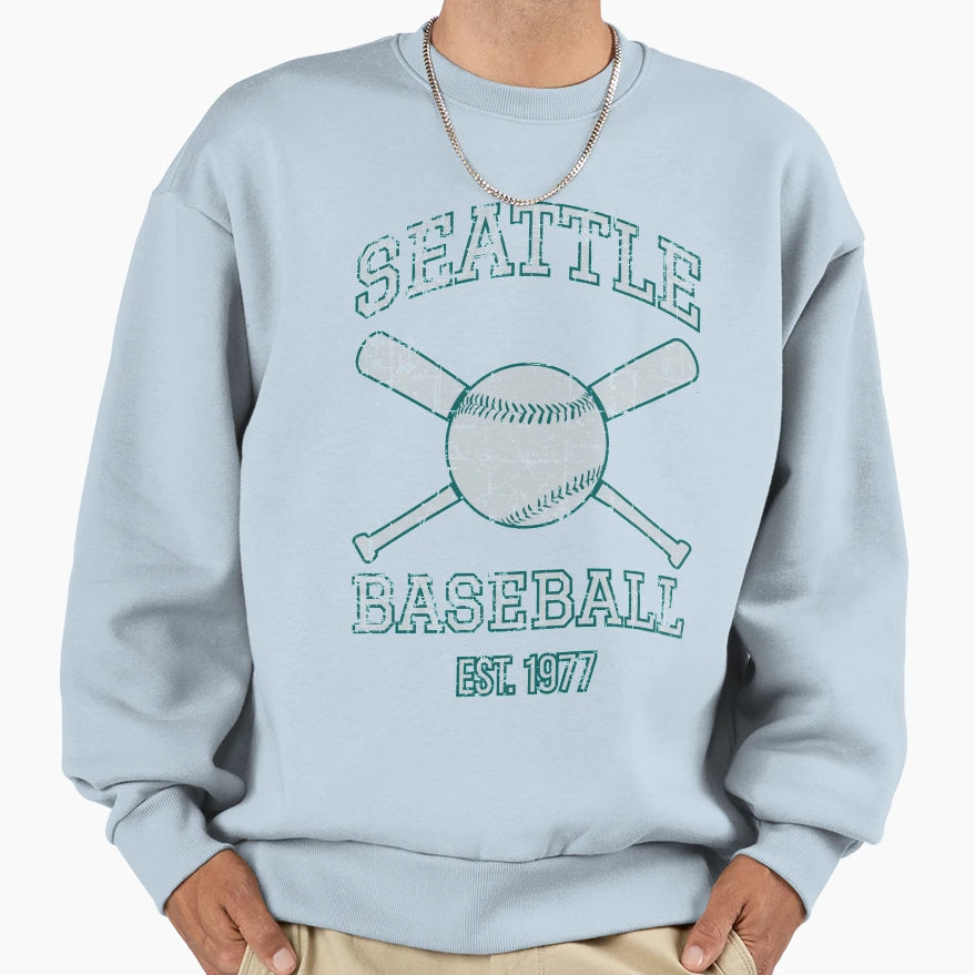 Seattle Baseball Team I Sweatshirt - Custom Art Print for Adults - T-Shirt, Sweatshirt, Hoodie