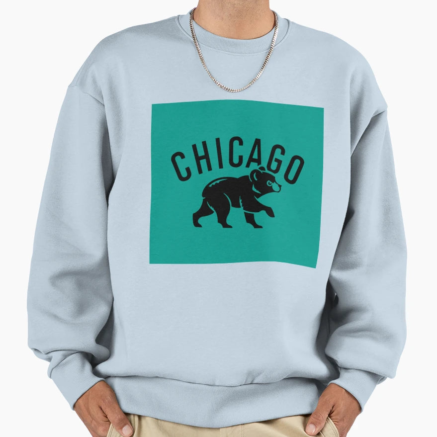 Chicago Black Bear Sweatshirt - Unique Graphic Unisex - T-Shirt, Sweatshirt, Hoodie
