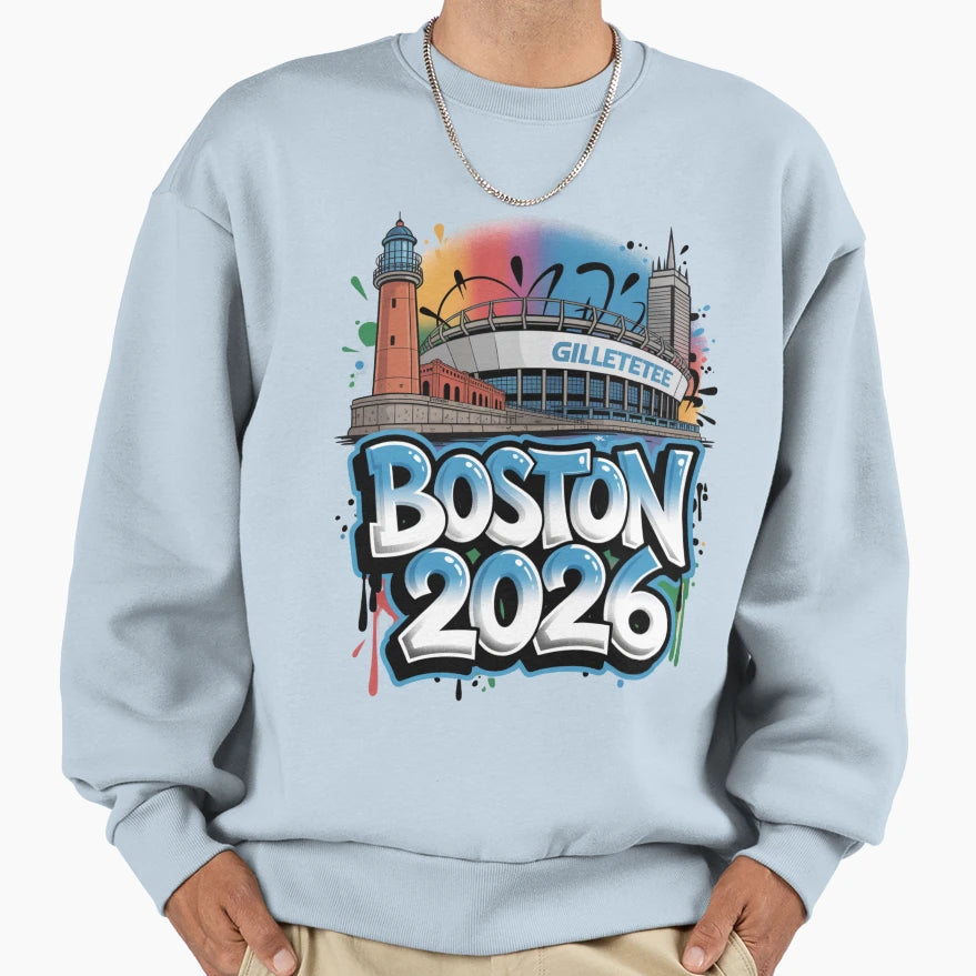 Boston 2026 New England Soccer Souvenir V3 T-Shirt - Graphic Print Unisex - T-Shirt, Sweatshirt, Hoodie
