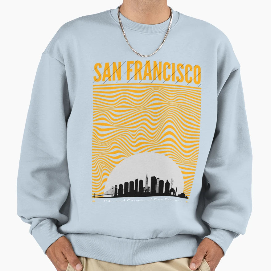 San Francisco Night City Sweatshirt - Trendy Graphic Men Women - T-Shirt, Sweatshirt, Hoodie