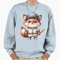 Funny Animals Baseball Graphics Fox Sweatshirt - Aesthetic Graphic Unisex - T-Shirt, Sweatshirt, Hoodie