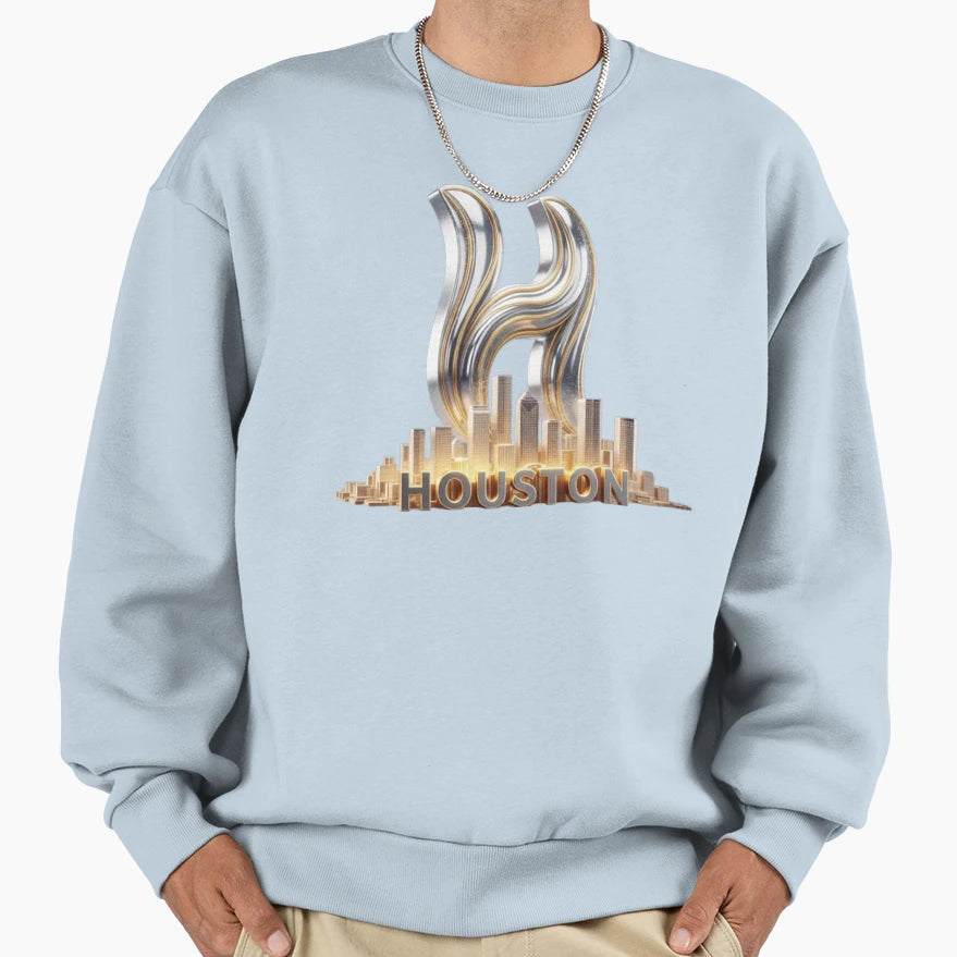 H Town Texas Flex Sweatshirt - Custom Art Print for Adults - T-Shirt, Sweatshirt, Hoodie