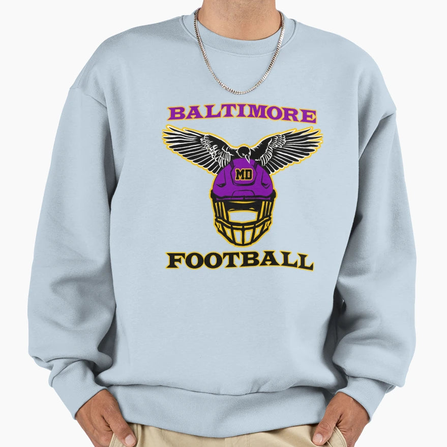 Baltimore Football Sweatshirt - Streetwear Style Men Women - T-Shirt, Sweatshirt, Hoodie