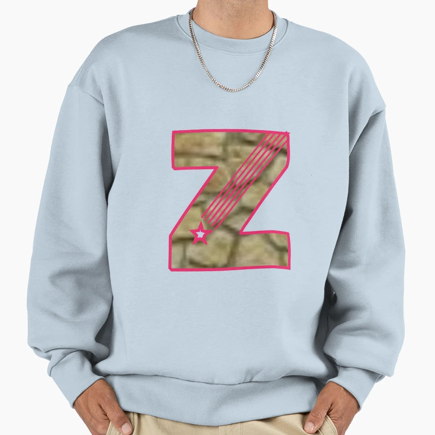 Z Letter Sweatshirt - Unique Graphic for Adults - T-Shirt, Sweatshirt, Hoodie