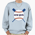 New York Throwback Baseball Crossed Sweatshirt - Aesthetic Graphic Unisex - T-Shirt, Sweatshirt, Hoodie