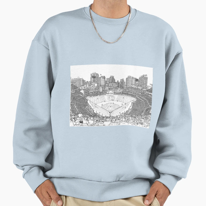 San Diego Stadium Sweatshirt - Minimalist Print Men Women - T-Shirt, Sweatshirt, Hoodie