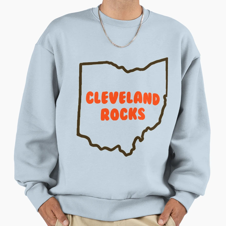 Cleveland Rocks Sweatshirt - Graphic Print Men Women - T-Shirt, Sweatshirt, Hoodie