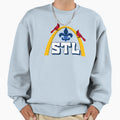 St Louis Fleur De Arch Birds Logo Sweatshirt - Minimalist Print for Adults - T-Shirt, Sweatshirt, Hoodie