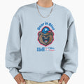 Bear Blue Sweatshirt - Minimalist Print for Adults - T-Shirt, Sweatshirt, Hoodie