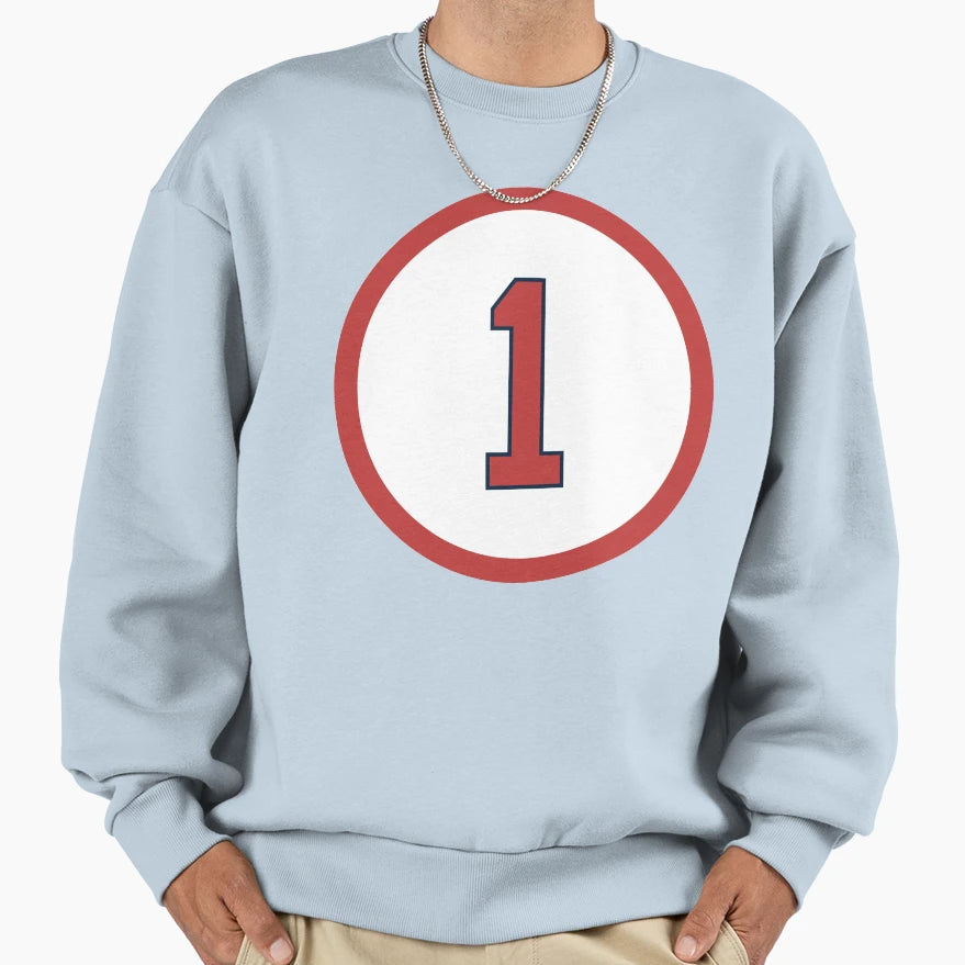 Bobby Doerr 1 Jersey Number Sweatshirt - Trendy Graphic Unisex - T-Shirt, Sweatshirt, Hoodie
