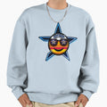 Stros Emoji Star Sweatshirt - Graphic Print Unisex - T-Shirt, Sweatshirt, Hoodie