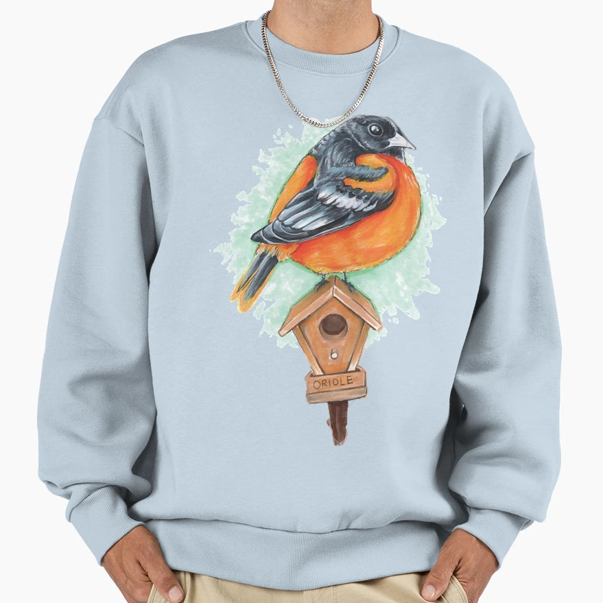 Beautiful Oriole Bird Sweatshirt - Graphic Print for Adults - T-Shirt, Sweatshirt, Hoodie
