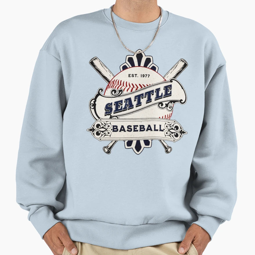 Seattle Baseball Sweatshirt - Casual Everyday Wear Men Women - T-Shirt, Sweatshirt, Hoodie