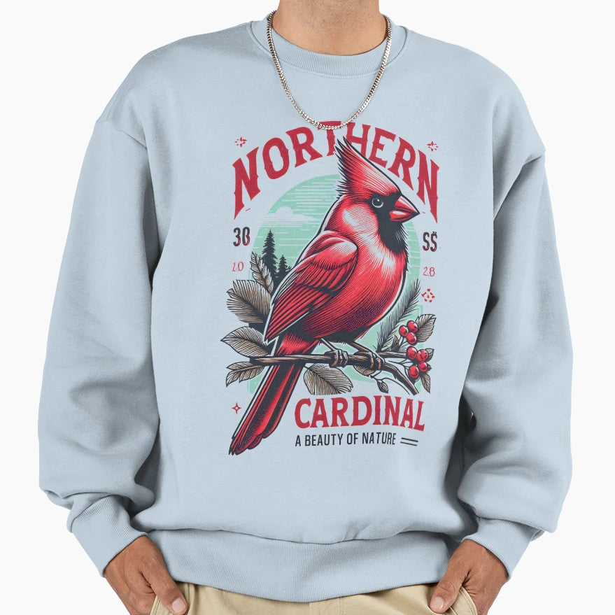 Northern Cardinal 2 Sweatshirt - Graphic Print for Adults - T-Shirt, Sweatshirt, Hoodie
