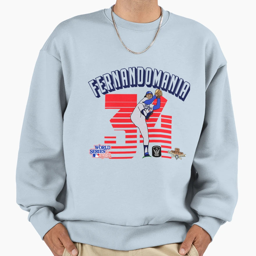 Fernandomania Fernando Valenzuela Sweatshirt - Graphic Print Unisex - T-Shirt, Sweatshirt, Hoodie