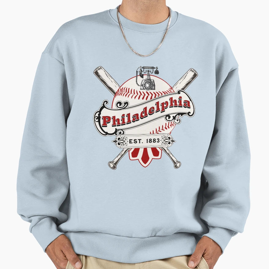 Philly Baseball Philadelphia Sweatshirt - Streetwear Style for Adults - T-Shirt, Sweatshirt, Hoodie