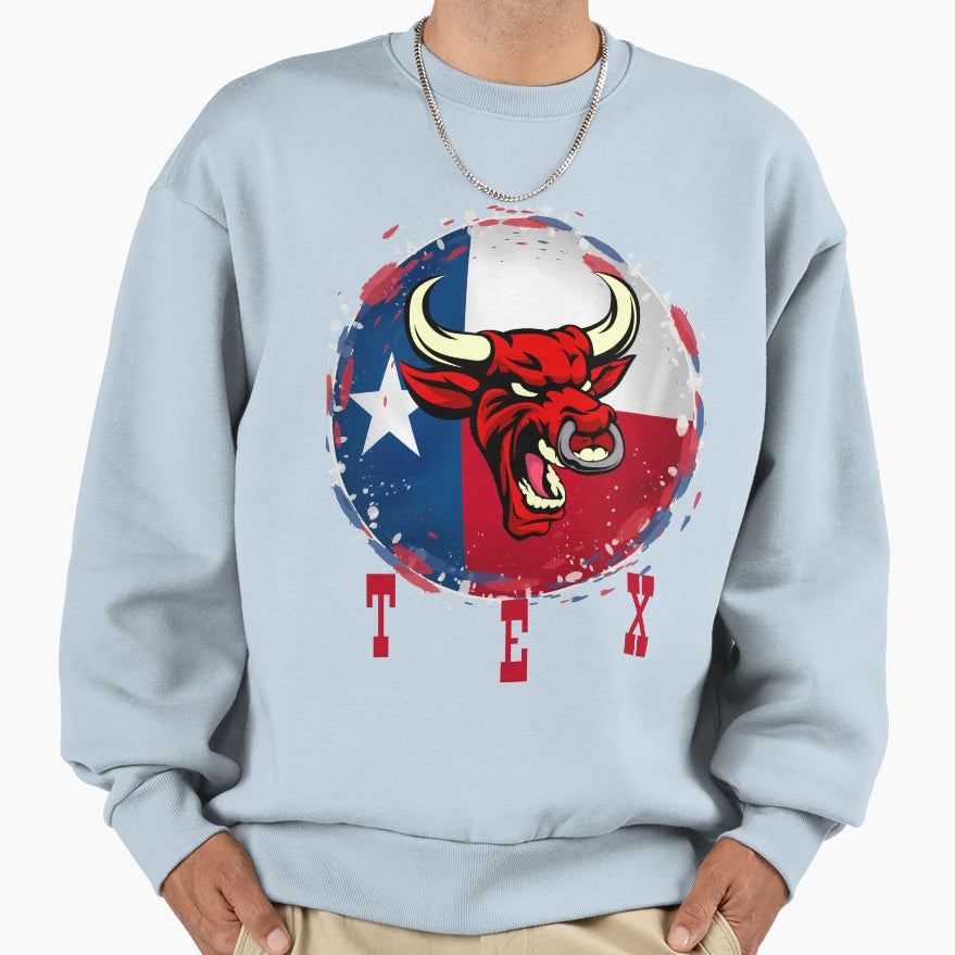 Texas Tex Texas Flag Sweatshirt - Streetwear Style Unisex - T-Shirt, Sweatshirt, Hoodie