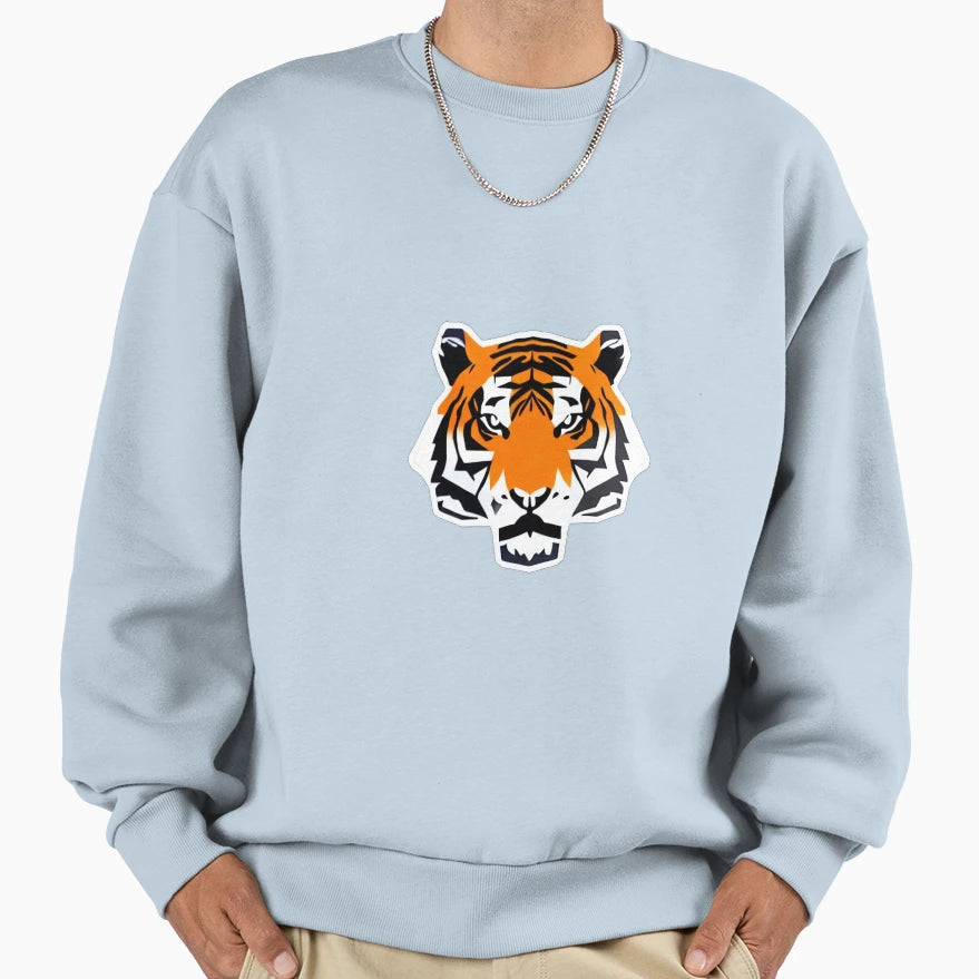 Minimalistic Tiger Sweatshirt - Graphic Print for Adults - T-Shirt, Sweatshirt, Hoodie