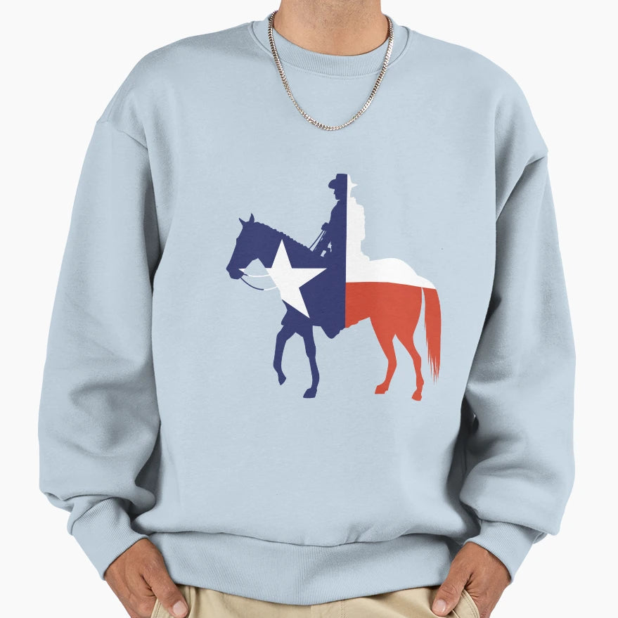 Cowboy Texas Flag Sweatshirt - Streetwear Style Men Women - T-Shirt, Sweatshirt, Hoodie