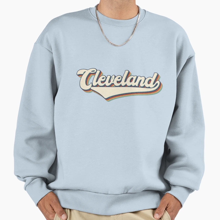 Cleveland Script Sweatshirt - Graphic Print Men Women - T-Shirt, Sweatshirt, Hoodie