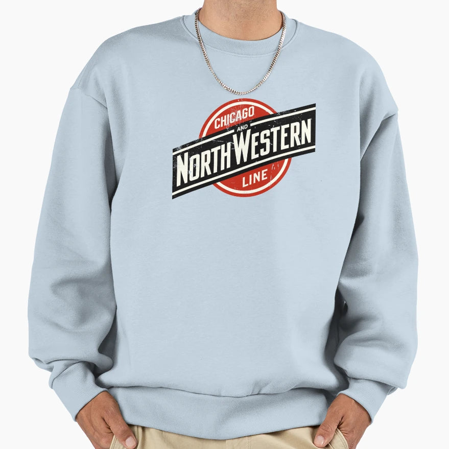 Chicago And North Western Line Sweatshirt - Graphic Print for Adults - T-Shirt, Sweatshirt, Hoodie