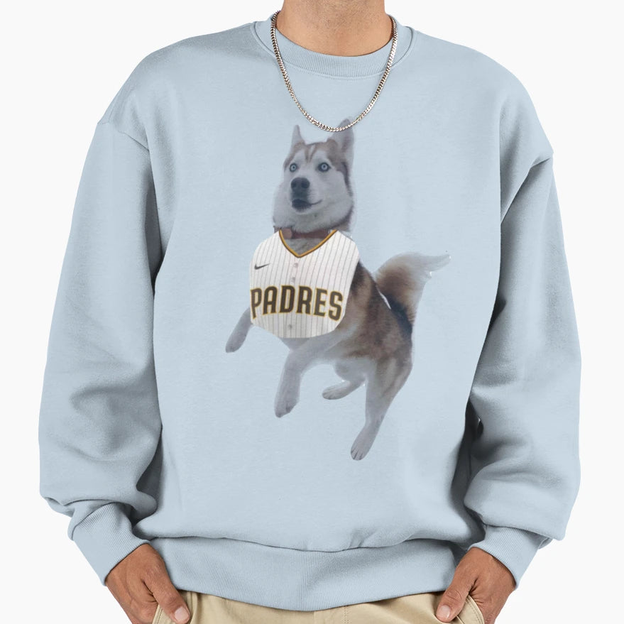 Padres Dog Sweatshirt - Casual Everyday Wear Men Women - T-Shirt, Sweatshirt, Hoodie