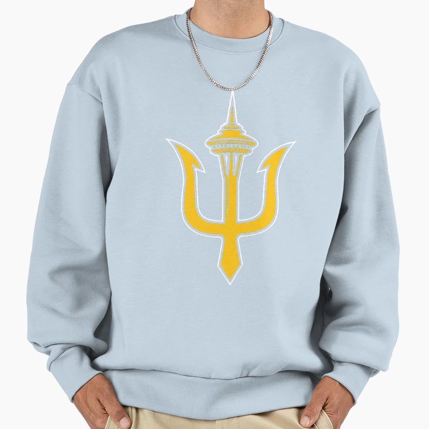 Seattle Trident Space Needle Logo Sweatshirt - Unique Graphic Unisex - T-Shirt, Sweatshirt, Hoodie