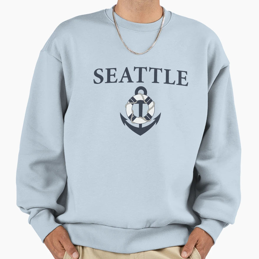 Seattle Marina Sweatshirt - Streetwear Style for Adults - T-Shirt, Sweatshirt, Hoodie