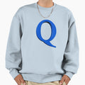 Letter Q Dimensional Blue Sweatshirt - Novelty Apparel Unisex - T-Shirt, Sweatshirt, Hoodie