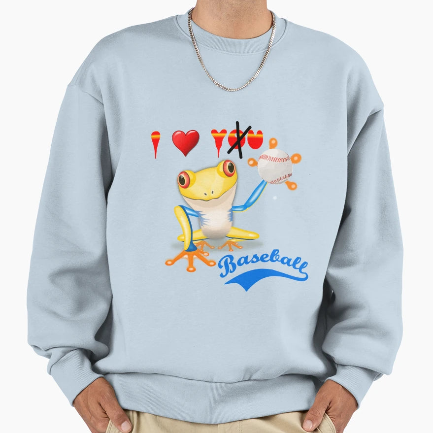 Baseball Frog Sweatshirt - Streetwear Style for Adults - T-Shirt, Sweatshirt, Hoodie