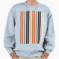 Orange Black Stripes White Background Sweatshirt - Graphic Print for Adults - T-Shirt, Sweatshirt, Hoodie