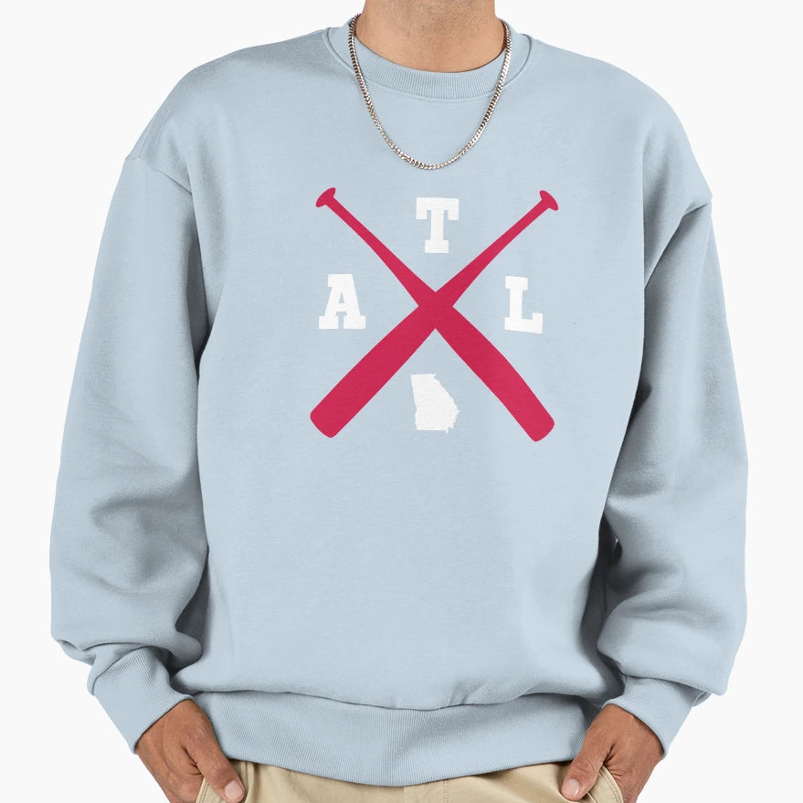 Atlanta Baseball Bats Georgia State Sweatshirt - Custom Art Print Unisex - T-Shirt, Sweatshirt, Hoodie