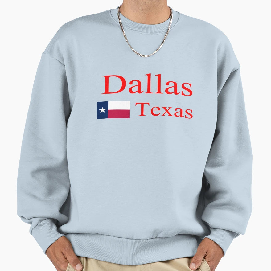 Dallas Texas Stylish Prints Sweatshirt - Casual Everyday Wear Unisex - T-Shirt, Sweatshirt, Hoodie